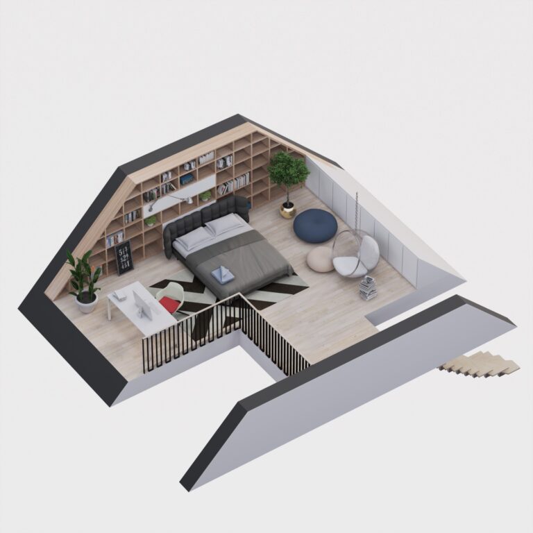 Axonometry of Building B