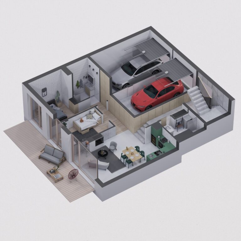 Axonometry of Building C